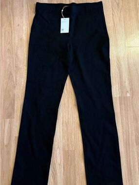 NEW Women’s Quince Ultra-Stretch Ponte Straight Leg Pants - Black - Large Tall